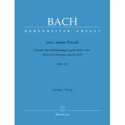 BACH J.S.:JESU,MEINE FREUDE CHOIRE BWV 227 CHORAL SCORE