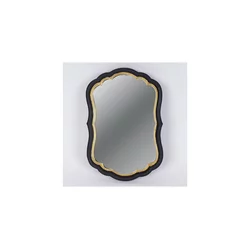 Zidno ogledalo 34,5x23,2 cm crno/zlatno
