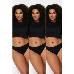 Trendyol Curve 3-Pack Black Plus Size Briefs