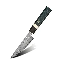 Damasku kuhinjski nož ZE-37473 - Paring / Zelena / Crna KP37473