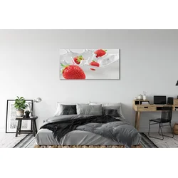 tulup.si Slika na platnu Jagode mleko 120x60 cm