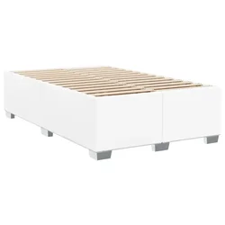 Vidaxl Posteljni okvir bel 120x200 cm umetno usnje