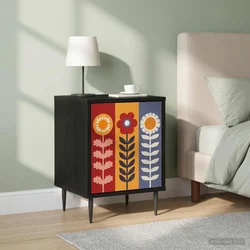 Vidaxl Nočna omarica ESSEN 2 kos Črni hrast 36 x 33 x 51 cm
