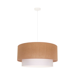 Duolla - Luster na sajli BOHO 1x E27/40W/230V, prečnik 45 cm, bež/bela