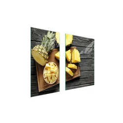 shumee ZAŠČITNA STEKLENA KROŽNIKA 75x52 ANANAS