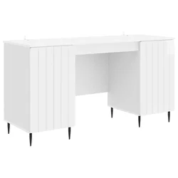 Stol Bijela visokog sjaja 142,5 x 50 x 75 cm Konstruirano drvo