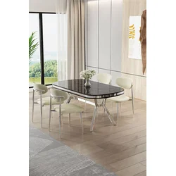Hanah Home Trpezarijski set, 5 komada, Svetlozeleni
