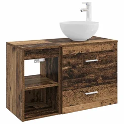 Set namještaja za kupaonicu 2 pcs Staro drvo Konstruirano drvo