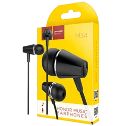 hoco. Slušalice sa mikrofonom, 3.5 mm, dužina kabela 1.2 met, crna - M34 Honor Black