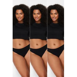 Trendyol Curve 3-Pack Black Plus Size Briefs