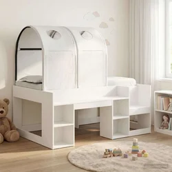 Krevet s Tunnels 4 pcs Bijela Konstruirano drvo