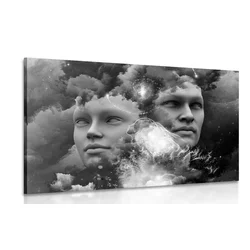 Slika virtualna misel v črnobeli izvedbi - 30x20