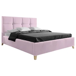 Carryhome OBLAZINJENA POSTELJA 180 cm x 200 cm , tekstil roza