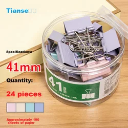 Tianse Kancelarijske štipaljke, 41 mm, 24 komada, Višebojne