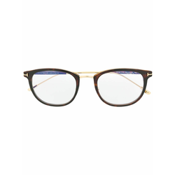 Tom Ford Eyewear - classic square glasses - men - Brown