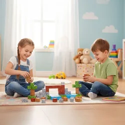 Eco Toys Set magnetnih kocki za decu, 119 delova