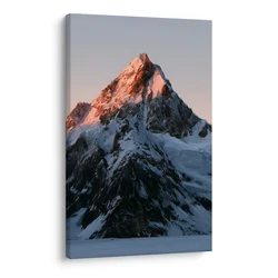 Slika veličastna ledena gora v rožnatem siju - 100x150