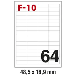 ETIKETE ILK  48,5X16,9MM PK100L FORNAX F-10