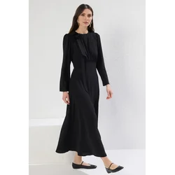 Trendyol Modest Ženska haljina Tctss25Eb00085, Crna