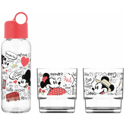 Mickey mouse set flasica i dve case crveni ( 12/830624 )