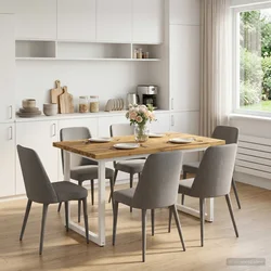 vidaXL Jedilna miza z naravno robom 120 x 70 x 75 cm