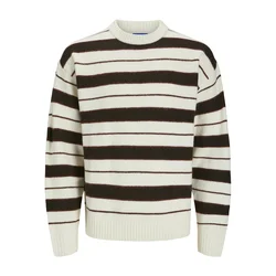 JACK & JONES Pulover Ollie rjava / lila / bela