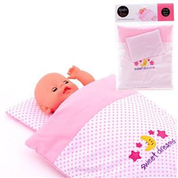 BABY ROSE ODEJA IN VZGLAVNIK ZA PUNČKE