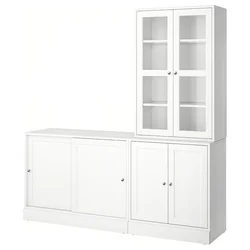 HAVSTA Komb.odlaganje, klizna vrata, bela, 202x47x212 cm