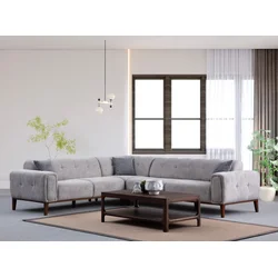 Atelier del Sofa Ugaona garnitura Athena L2-C-3R, 260x300 cm, Svetlo-siva