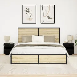Noćni ormar s ladicama 2 pcs Crni hrast 40 x 39 x 48,5 cm