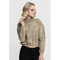 Womens Camo Crew turtleneck with sand mask
