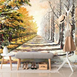 Tapeta jesenska aleja dreves - 343x231