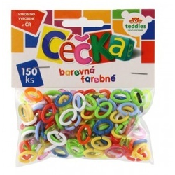 Céčka farebné 150 ks plast v sáčku