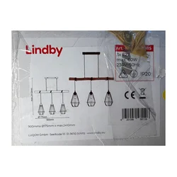 Lindby - Lestenec na vrvici ELDARION 3xE27/60W/230V