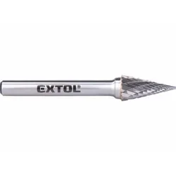 Extol Industrial Rezalnik (8703794) carbide milling cutter, conical pyramid, dia. 10x20mm/shank 6mm, medium cut (double-cut)