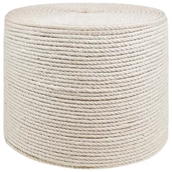 Vidaxl Vrv iz jute 6 Bela 100% Tossa jute