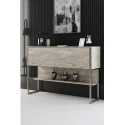 Hanah Home Komoda Luxe 120x80x30cm Bež-Srebrna