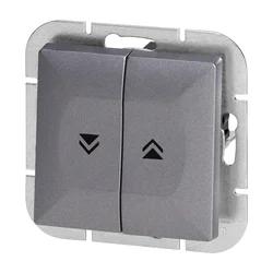 Vgradno stikalo za rolete Pearl, 10A, 250V, WP-10P, antracit