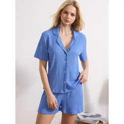 Trendyol Milla Ženski set pidžame Thmss25Pt00017, Plavi