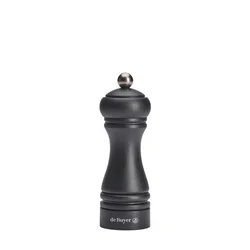 Wooden peppercorn grinder, 14 cm, Java Steak, Matte Black - de Buyer