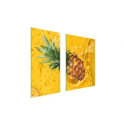 shumee ZAŠČITNA STEKLENA KROŽNIKA 75x52 ANANAS