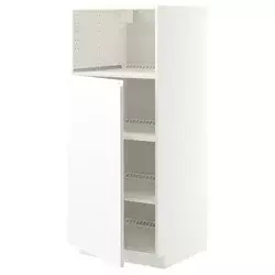 METOD Visoki element za ugradne uređaje, bela/Voxtorp matirano bela, 60x60x140 cm