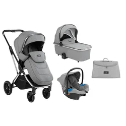 Kikka Boo Kolica za bebe Angele set 3in1 sa autosedištem i tvrdom korpom - Siva