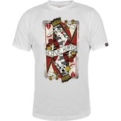 011Shop Muška majica kratkih rukava Love Hurts, Bela