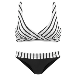 LASCANA Bikini, črna, bela