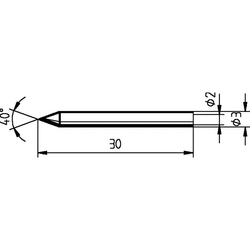 Ersa Vrh za lemljenje oblika olovke Ersa 012 BD veličina vrha 0.3 mm sadržaj 1 kom.