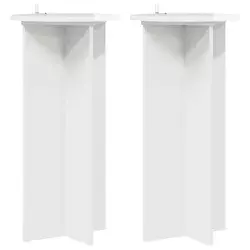 Stalak za biljke 2 pcs Bijela visokog sjaja 40 x 40 x 80 cm
