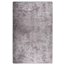 Vidaxl Pralna preproga 80x150 cm siva