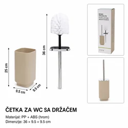 KMT WC četka sa posudom, Bež