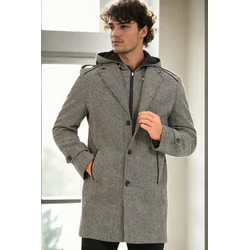 PLT9401 DEWBERRY MENS COAT-DIAGONAL GREY